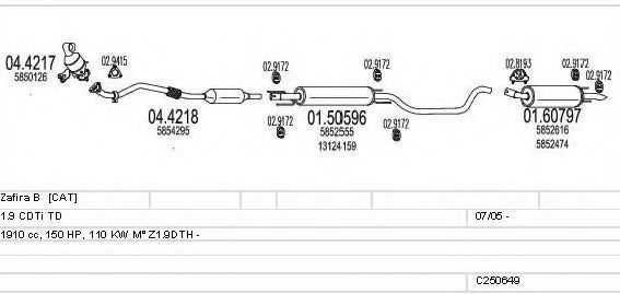 C250649005868 Sistem de esapament MTS 
