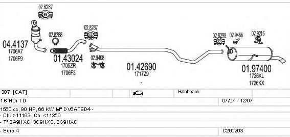 C260203006102 Sistem de esapament MTS 