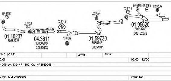 C390148002312 Sistem de esapament MTS 