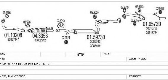 C390262002256 Sistem de esapament MTS 