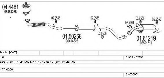 C450005013510 Sistem de esapament MTS 