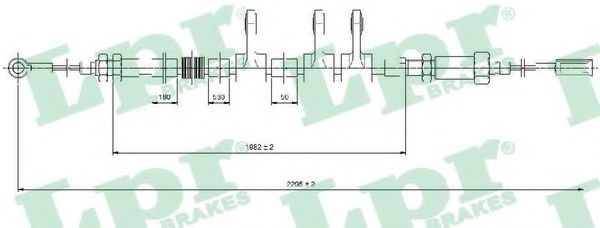 C0984B Cablu, frana de parcare LPR 
