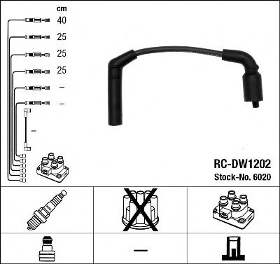6020 Set cablaj aprinder NGK 