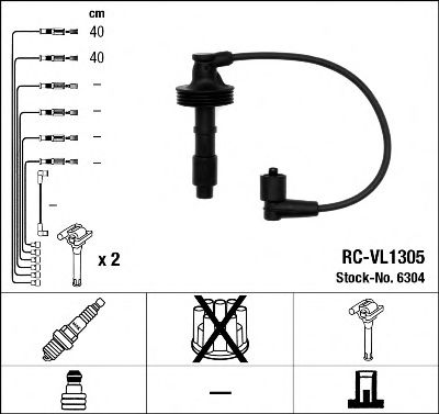 6304 Set cablaj aprinder NGK 