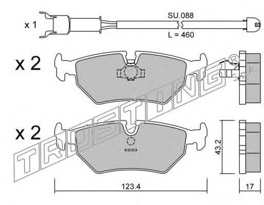 set placute frana,frana disc