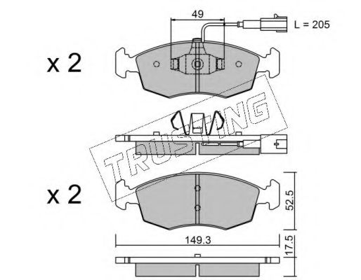 set placute frana,frana disc
