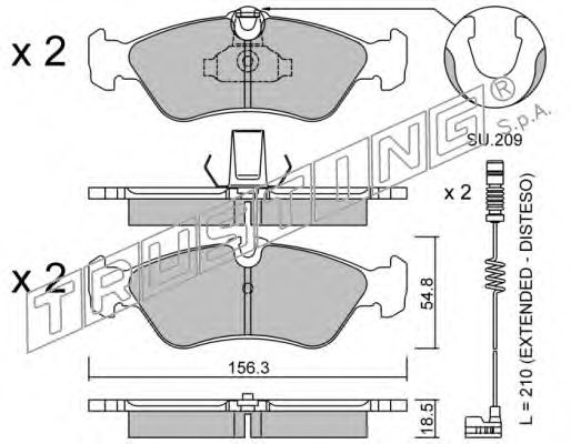 set placute frana,frana disc