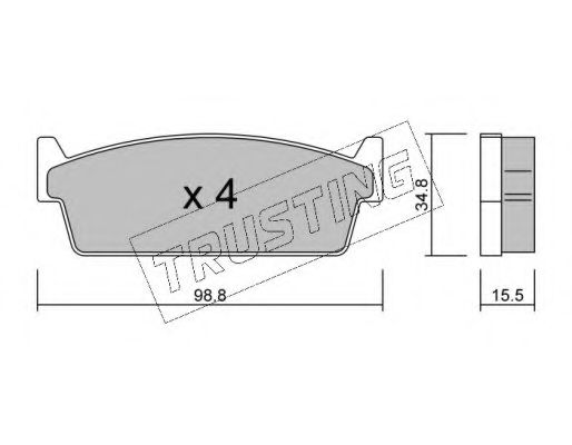 set placute frana,frana disc