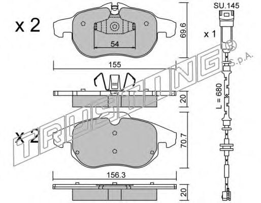set placute frana,frana disc