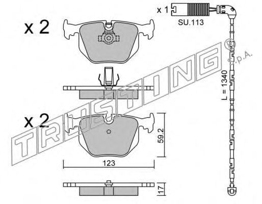 set placute frana,frana disc