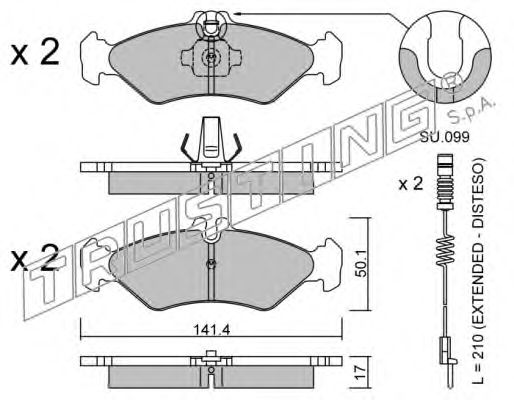 set placute frana,frana disc