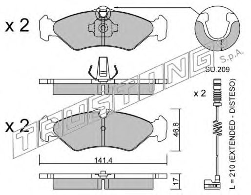 set placute frana,frana disc