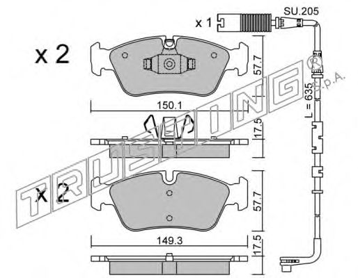 set placute frana,frana disc