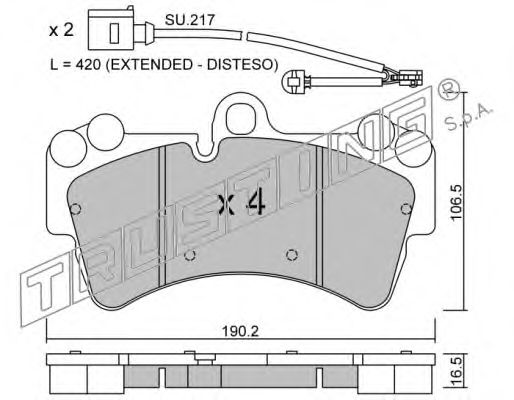set placute frana,frana disc