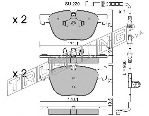 set placute frana,frana disc