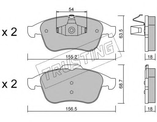 set placute frana,frana disc