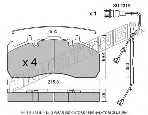 set placute frana,frana disc
