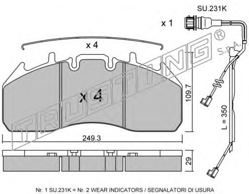 set placute frana,frana disc