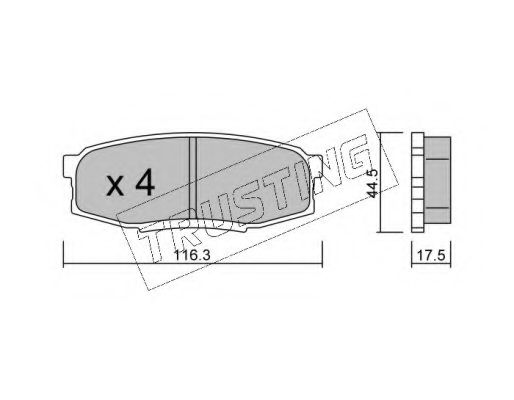 set placute frana,frana disc