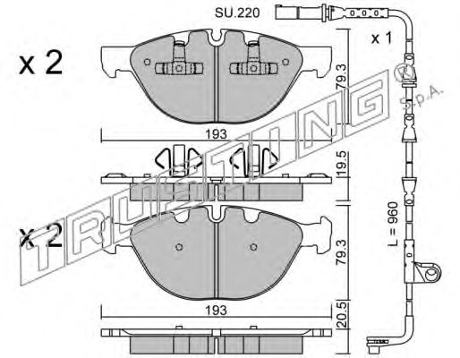 839.0W set placute frana,frana disc TRUSTING 