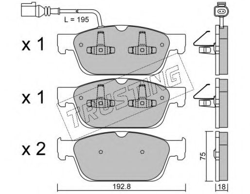 set placute frana,frana disc
