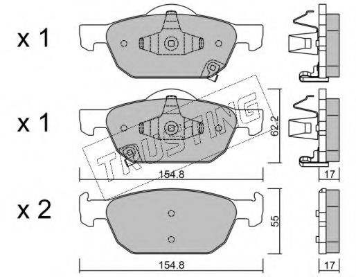 set placute frana,frana disc