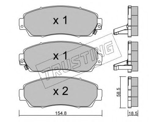 set placute frana,frana disc