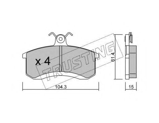 set placute frana,frana disc
