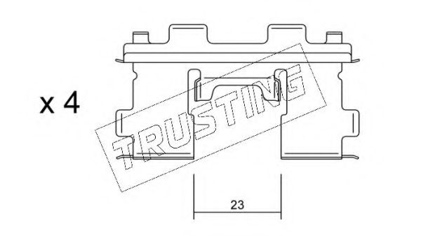 Set accesorii, placute frana