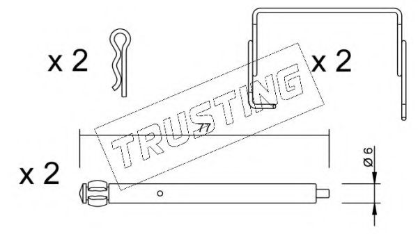 Set accesorii, placute frana