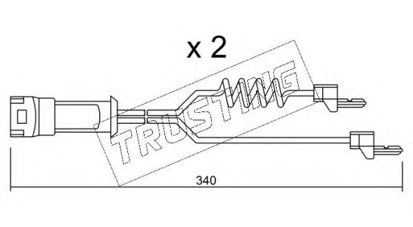 SU.172K senzor de avertizare,uzura placute de frana TRUSTING 