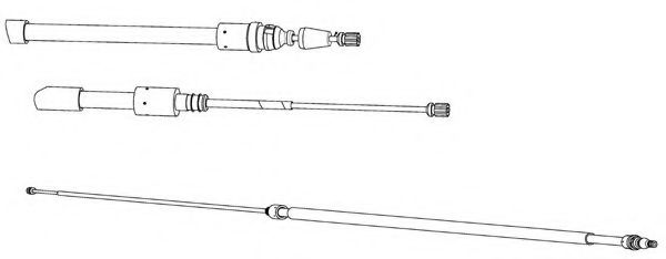 CT02202 Cablu, frana de parcare CEF 
