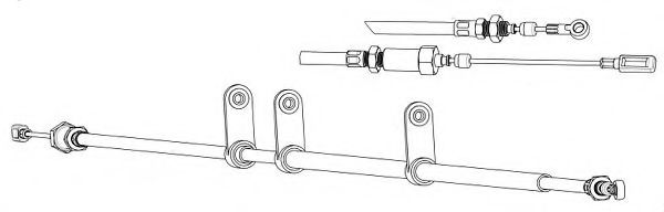FA02263 Cablu, frana de parcare CEF 