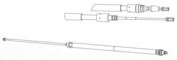 PU02223 Cablu, frana de parcare CEF 