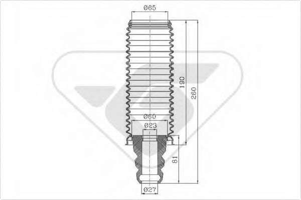 KP040 chit protectie praf,amortizor HUTCHINSON 