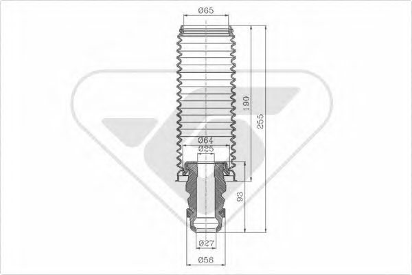KP041 chit protectie praf,amortizor HUTCHINSON 