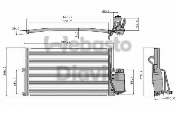 82D0225050B Condensator, climatizare WEBASTO 
