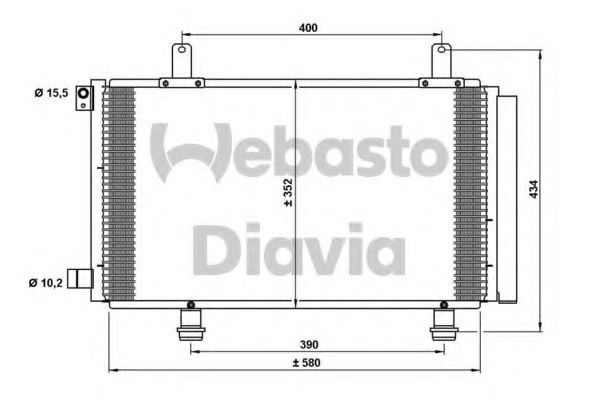 82D0225695A Condensator, climatizare WEBASTO 