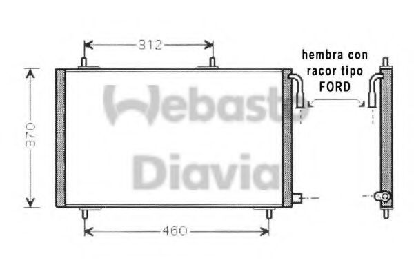 82D0226196MA Condensator, climatizare WEBASTO 