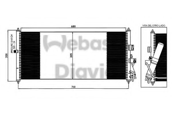 82D0226219MA Condensator, climatizare WEBASTO 