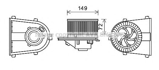 AI8378 Electromotor, ventilatie interioara AVA QUALITY COOLING 