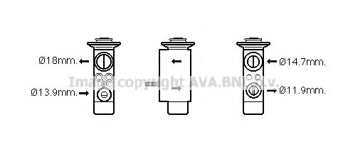 BW1441 Supapa expansiune, clima AVA QUALITY COOLING 