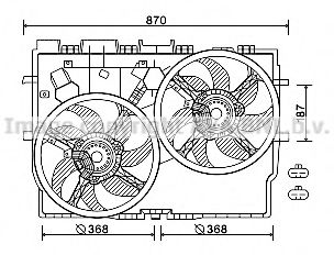 FT7584 Ventilator, radiator AVA QUALITY COOLING 