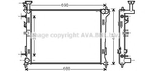 KA2160 Radiator, racire motor AVA QUALITY COOLING 