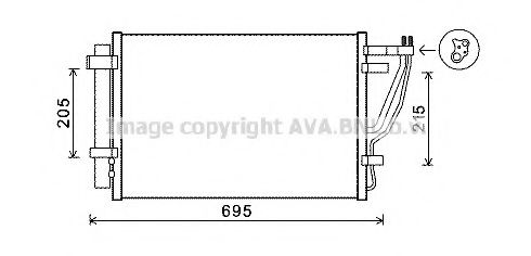 KA5147 Condensator, climatizare AVA QUALITY COOLING 