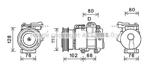 KAK244 Compresor, climatizare AVA QUALITY COOLING 