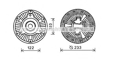 MEC253 Cupla, ventilator radiator AVA QUALITY COOLING 