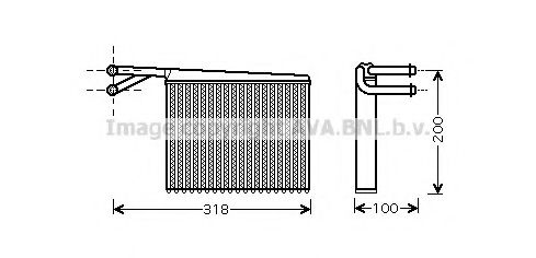 MS6372 Schimbator caldura, incalzire habitaclu AVA QUALITY COOLING 