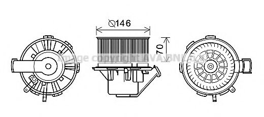 MS8648 Electromotor, ventilatie interioara AVA QUALITY COOLING 