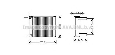 MSA6385 Schimbator caldura, incalzire habitaclu AVA QUALITY COOLING 